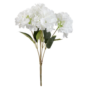 Set 5 Snowball White Hydrangea Bouquet, a decorative botanical stem or arrangement for styling in a vase
